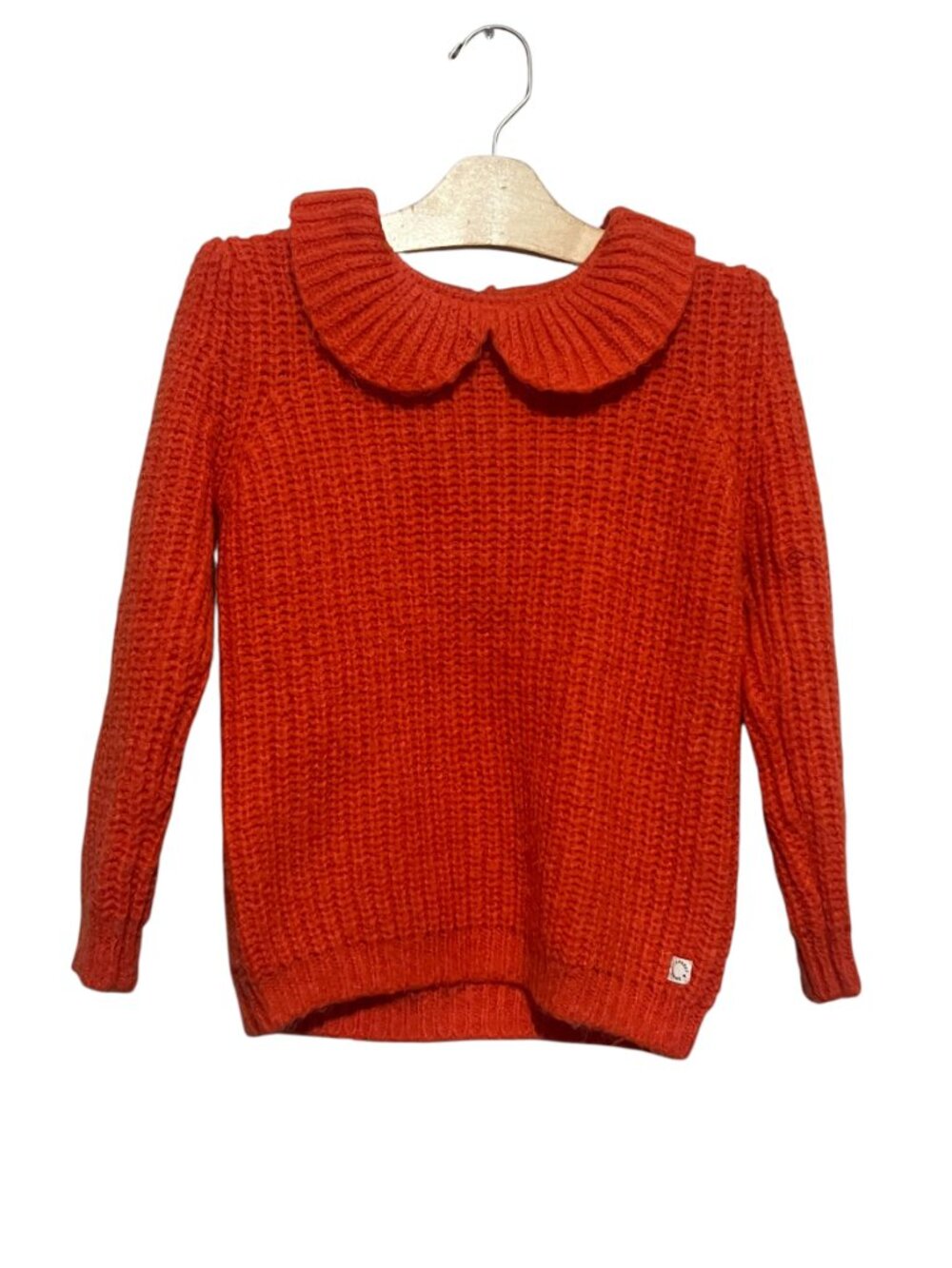 Sproet & Sprout Orange Sweater Wool Mohair Girls Size 7